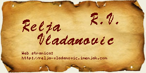 Relja Vladanović vizit kartica